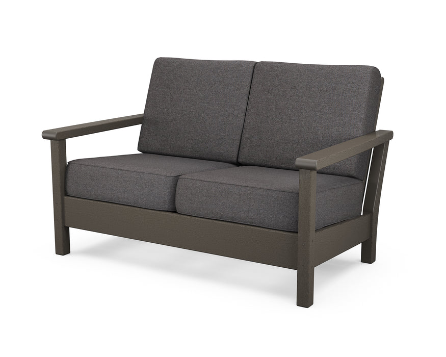 POLYWOOD Harbour Deep Seating Loveseat in Vintage Coffee / Ash Charcoal image