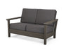 POLYWOOD Harbour Deep Seating Loveseat in Vintage Coffee / Ash Charcoal image
