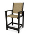 POLYWOOD Coastal Counter Chair in Black / Burlap Sling image