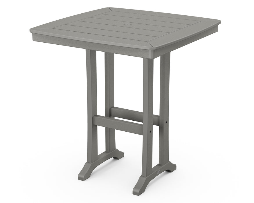 POLYWOOD Nautical Trestle 37" Bar Table in Slate Grey image