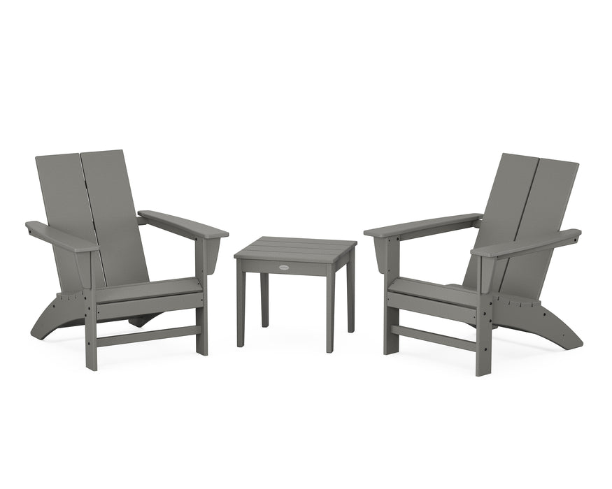 Country Living Country Living Modern Adirondack Chair 3-Piece Set in Slate Grey