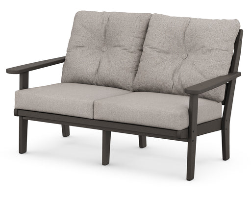 POLYWOOD Lakeside Deep Seating Loveseat in Vintage Coffee / Weathered Tweed image