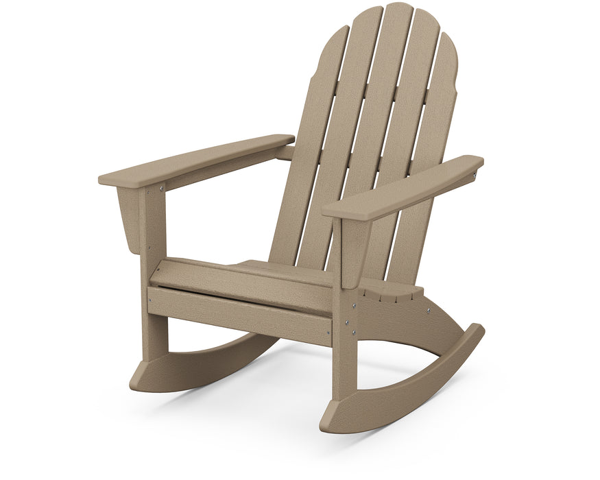 POLYWOOD Vineyard Adirondack Rocking Chair in Vintage Sahara