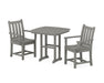 POLYWOOD Traditional Garden 3-Piece Dining Set in Slate Grey image