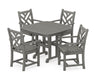 POLYWOOD Chippendale 5-Piece Dining Set in Slate Grey image