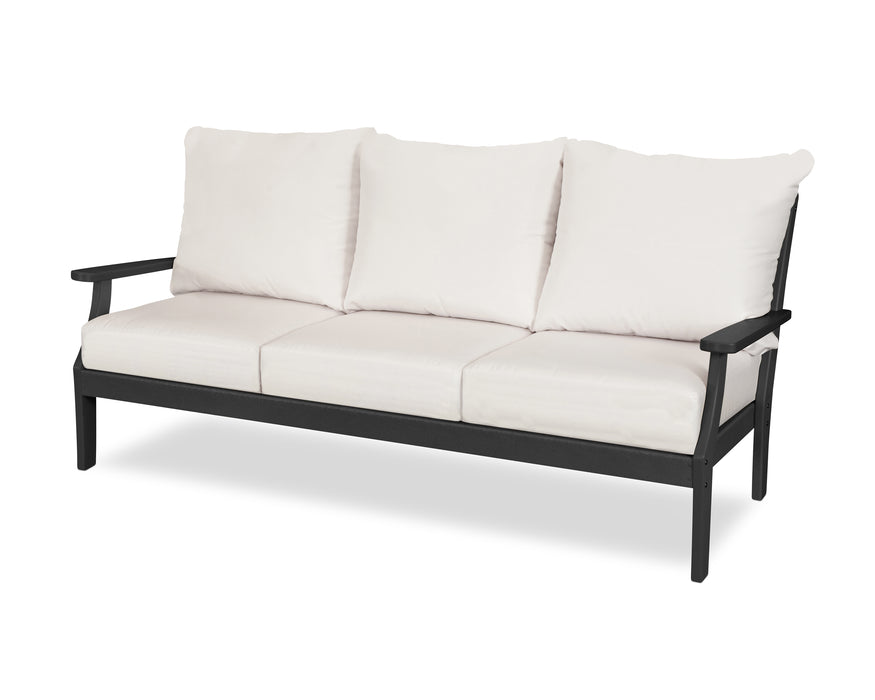 POLYWOOD Braxton Deep Seating Sofa in Black / Bird's Eye image