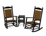 POLYWOOD Jefferson 3-Piece Woven Rocker Set in Black / Tigerwood image