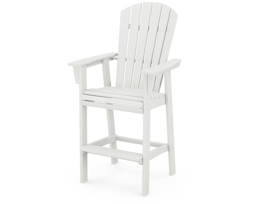 POLYWOOD Nautical Curveback Adirondack Bar Chair in Vintage White image