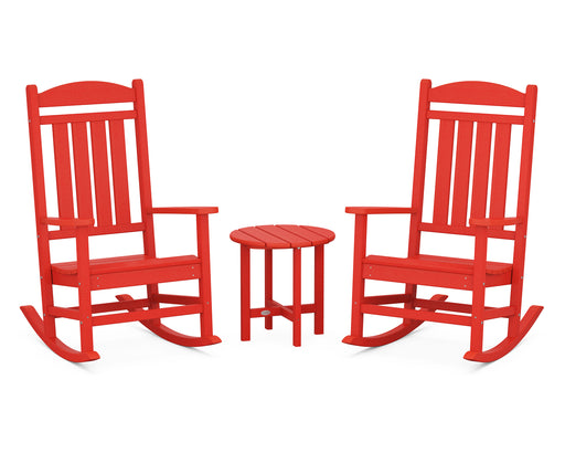 POLYWOOD Presidential 3-Piece Rocker Set in Sunset Red image