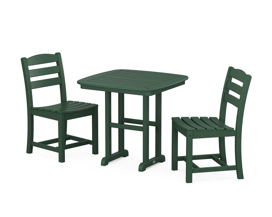 POLYWOOD La Casa Cafe Side Chair 3-Piece Dining Set in Green image