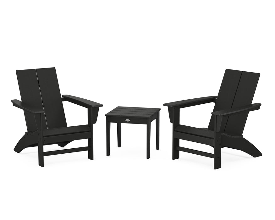 Country Living Country Living Modern Adirondack Chair 3-Piece Set in Black