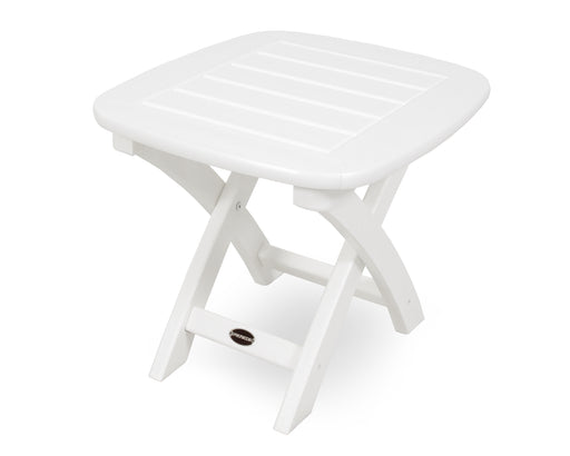 POLYWOOD Nautical 21" x 18" Side Table in White image