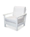 POLYWOOD Harbour Deep Seating Chair in White / Natural image