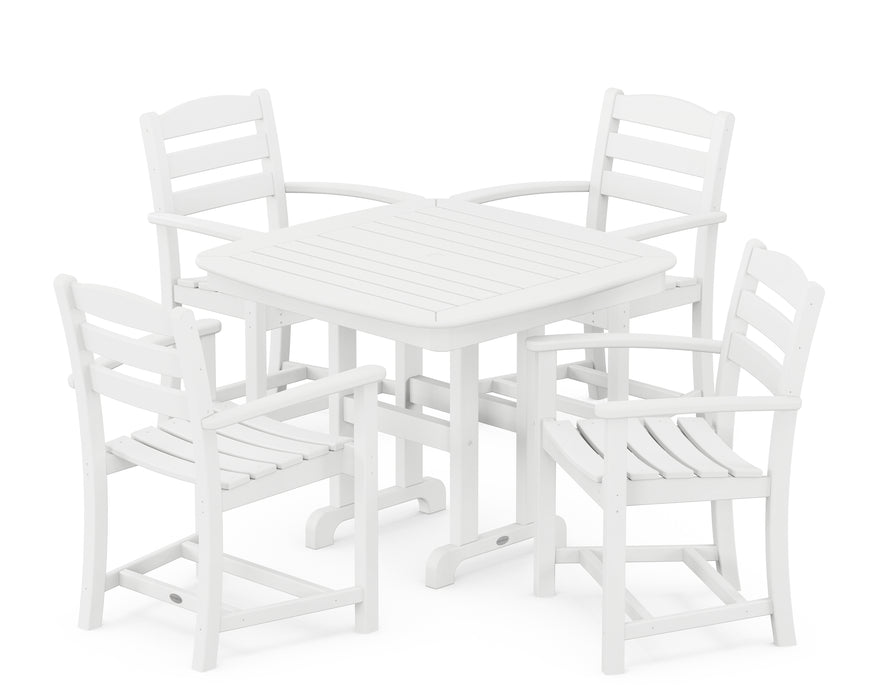 POLYWOOD La Casa Cafe 5-Piece Dining Set in White image