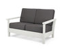 POLYWOOD Harbour Deep Seating Loveseat in Vintage White / Ash Charcoal image