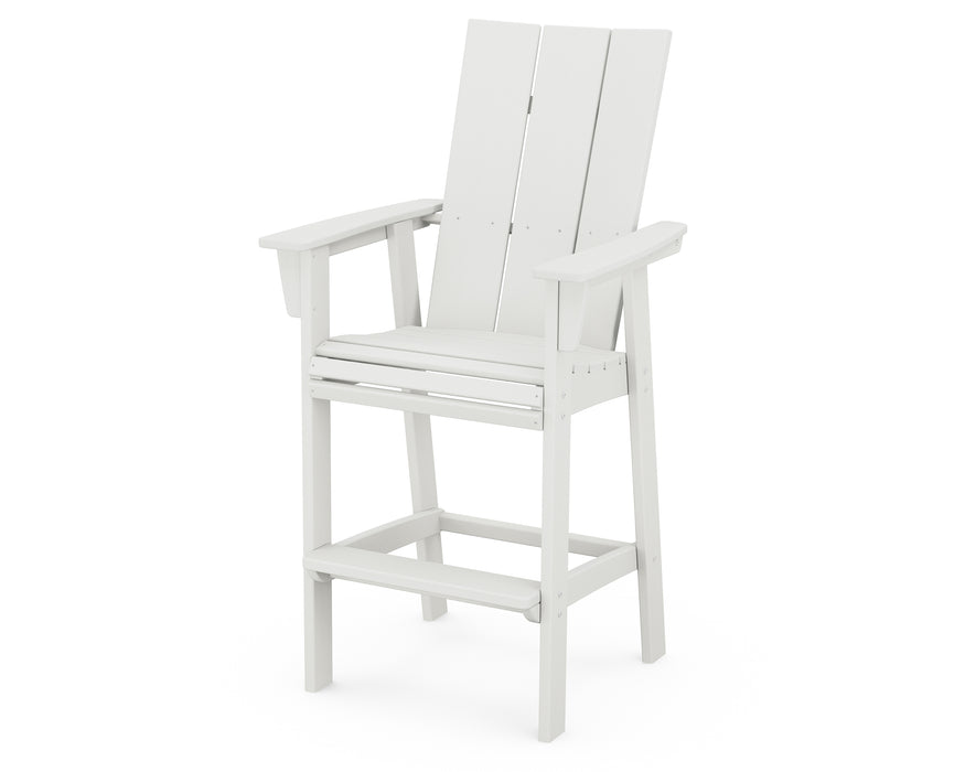 POLYWOOD Modern Curveback Adirondack Bar Chair in Vintage White image