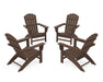 POLYWOOD Nautical 4-Piece Adirondack Conversation Set in Mahogany image