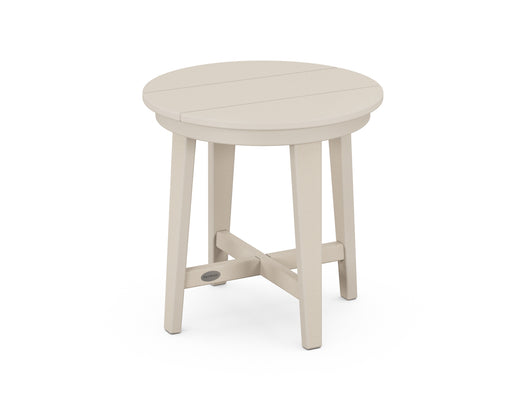 POLYWOOD Newport 19" Round End Table in Sand image