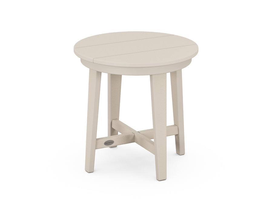 POLYWOOD Newport 19" Round End Table in Sand image