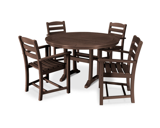 POLYWOOD La Casa Cafe 5-Piece Arm Chair Dining Set in Mahogany image