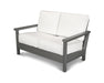 POLYWOOD Harbour Deep Seating Loveseat in Slate Grey / Natural image
