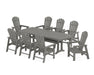 POLYWOOD South Beach 9-Piece Dining Set with Trestle Legs in Slate Grey image