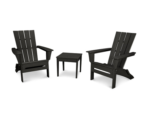 POLYWOOD Quattro 3-Piece Adirondack Set in Black image