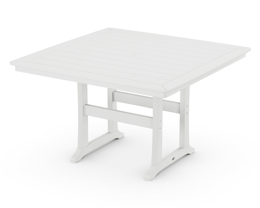 POLYWOOD Nautical Trestle 59" Counter Table in White image