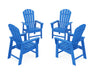 POLYWOOD 4-Piece South Beach Casual Chair Conversation Set in Pacific Blue image