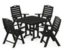 POLYWOOD Nautical Highback Chair 5-Piece Dining Set in Black image