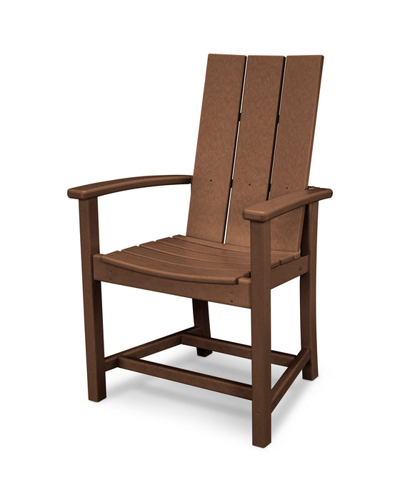 POLYWOOD Modern Adirondack Dining Chair in Teak