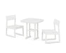 POLYWOOD EDGE Side Chair 3-Piece Dining Set in White image