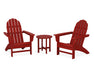 POLYWOOD Vineyard 3-Piece Adirondack Set in Crimson Red image