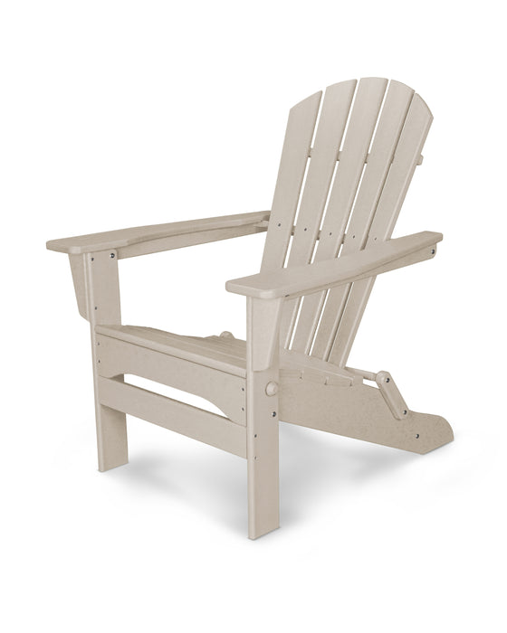 POLYWOOD Palm Coast Folding Adirondack in Sand