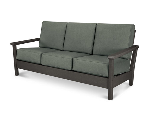 POLYWOOD Harbour Deep Seating Sofa in Vintage Coffee / Cast Sage image