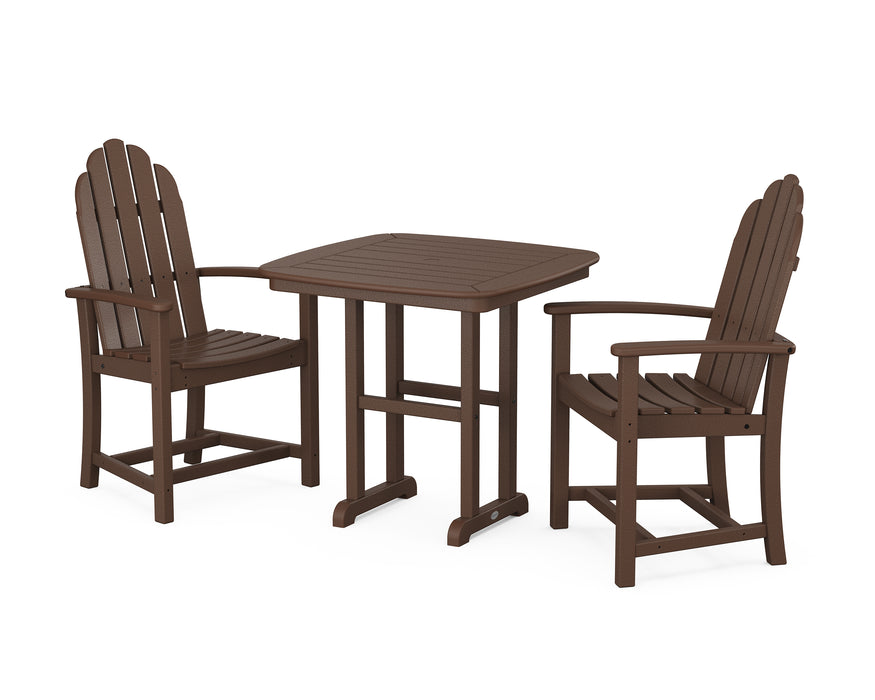 POLYWOOD Classic Adirondack 3-Piece Dining Set in Mahogany image