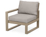 POLYWOOD EDGE Modular Left Arm Chair in Vintage Sahara / Weathered Tweed image