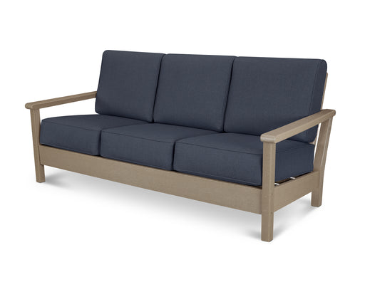 POLYWOOD Harbour Deep Seating Sofa in Vintage Sahara / Sancy Denim image