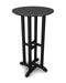 POLYWOOD Contempo 24" Round Bar Table in Black / Slate Grey image