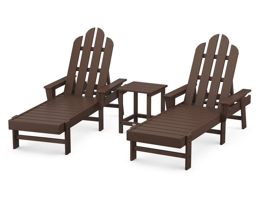 POLYWOOD Long Island Chaise 3-Piece Set in Mahogany image