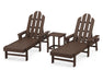 POLYWOOD Long Island Chaise 3-Piece Set in Mahogany image