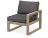 POLYWOOD EDGE Modular Right Arm Chair in Vintage Sahara / Ash Charcoal image