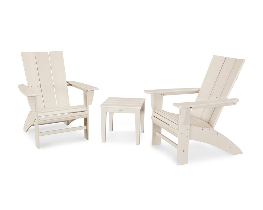 POLYWOOD Modern 3-Piece Curveback  Adirondack Set in Sand image