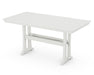 POLYWOOD Farmhouse Trestle 37" x 72" Counter Table in Vintage White image