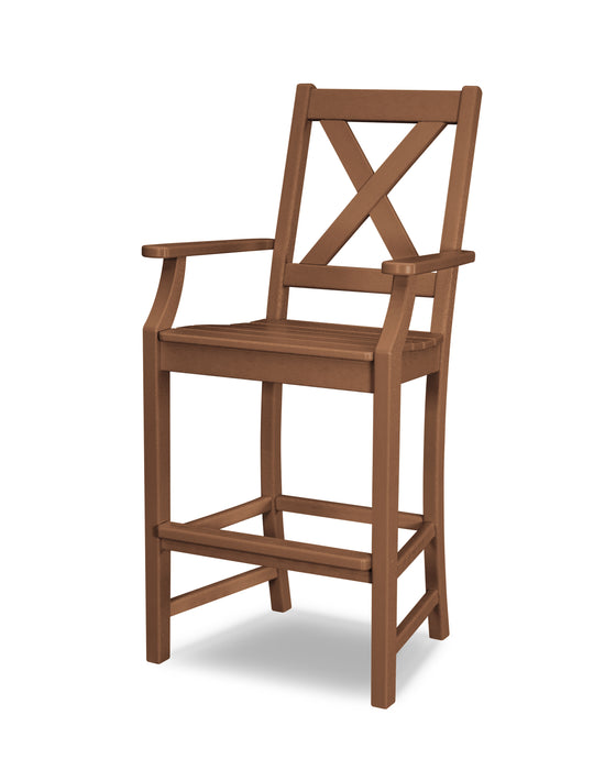 POLYWOOD Braxton Bar Arm Chair in Teak image