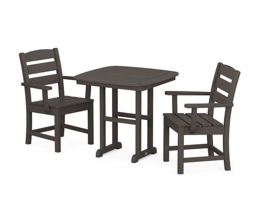 POLYWOOD Lakeside 3-Piece Dining Set in Vintage Coffee image