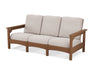 POLYWOOD Club Sofa in Teak / Dune Burlap image