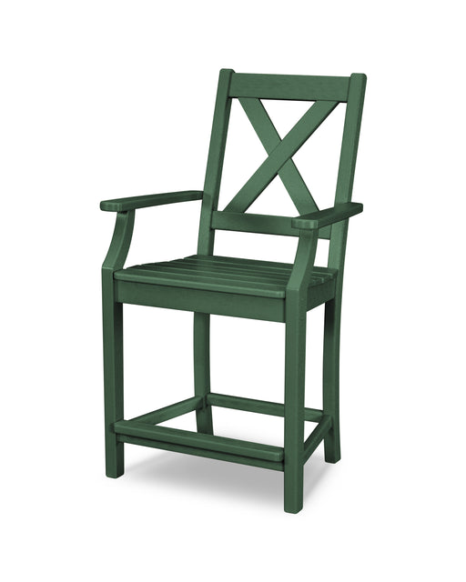 POLYWOOD Braxton Counter Arm Chair in Green image