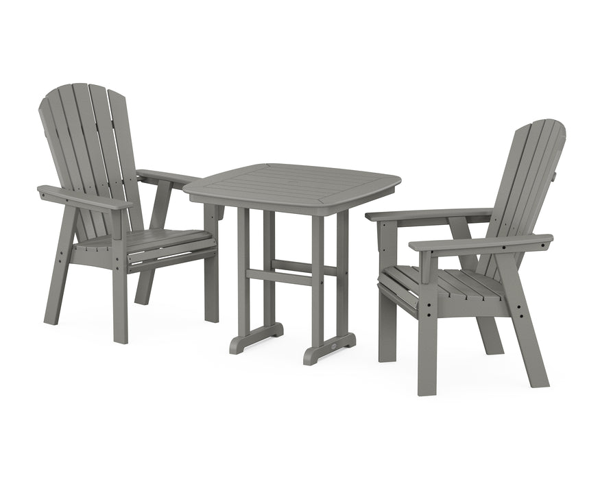 POLYWOOD Nautical Adirondack 3-Piece Dining Set in Slate Grey image