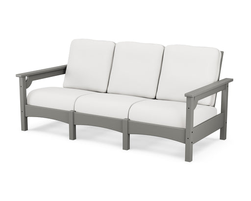 POLYWOOD Club Sofa in Slate Grey / Natural Linen image